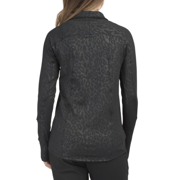 SNOW ANGEL Black Warm Lock Base Layer Chami Half Zip Top - Picture 2 of 2